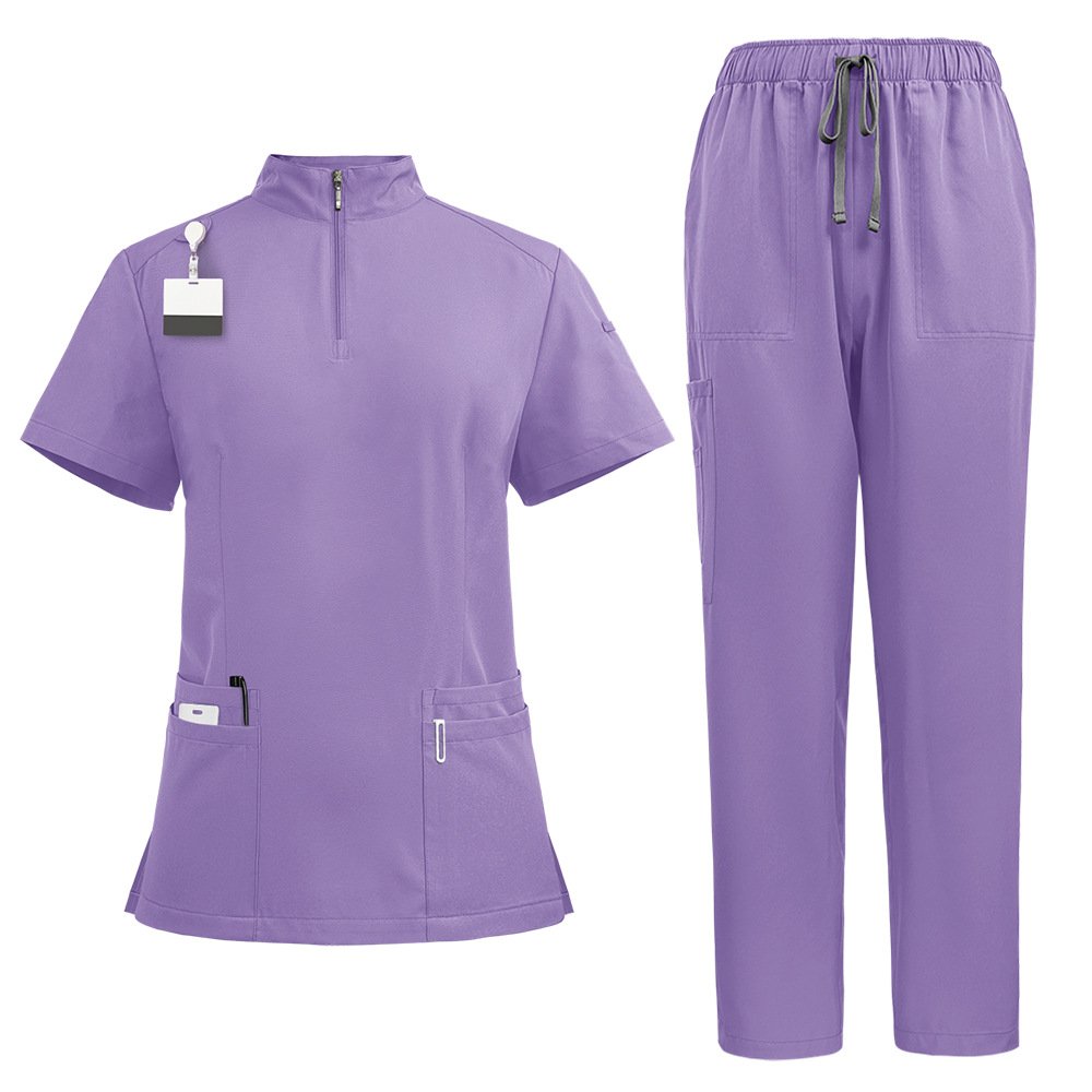 Zipper Top & Pants Medical Scrub Set – Available in Multiple Colors - Image 5