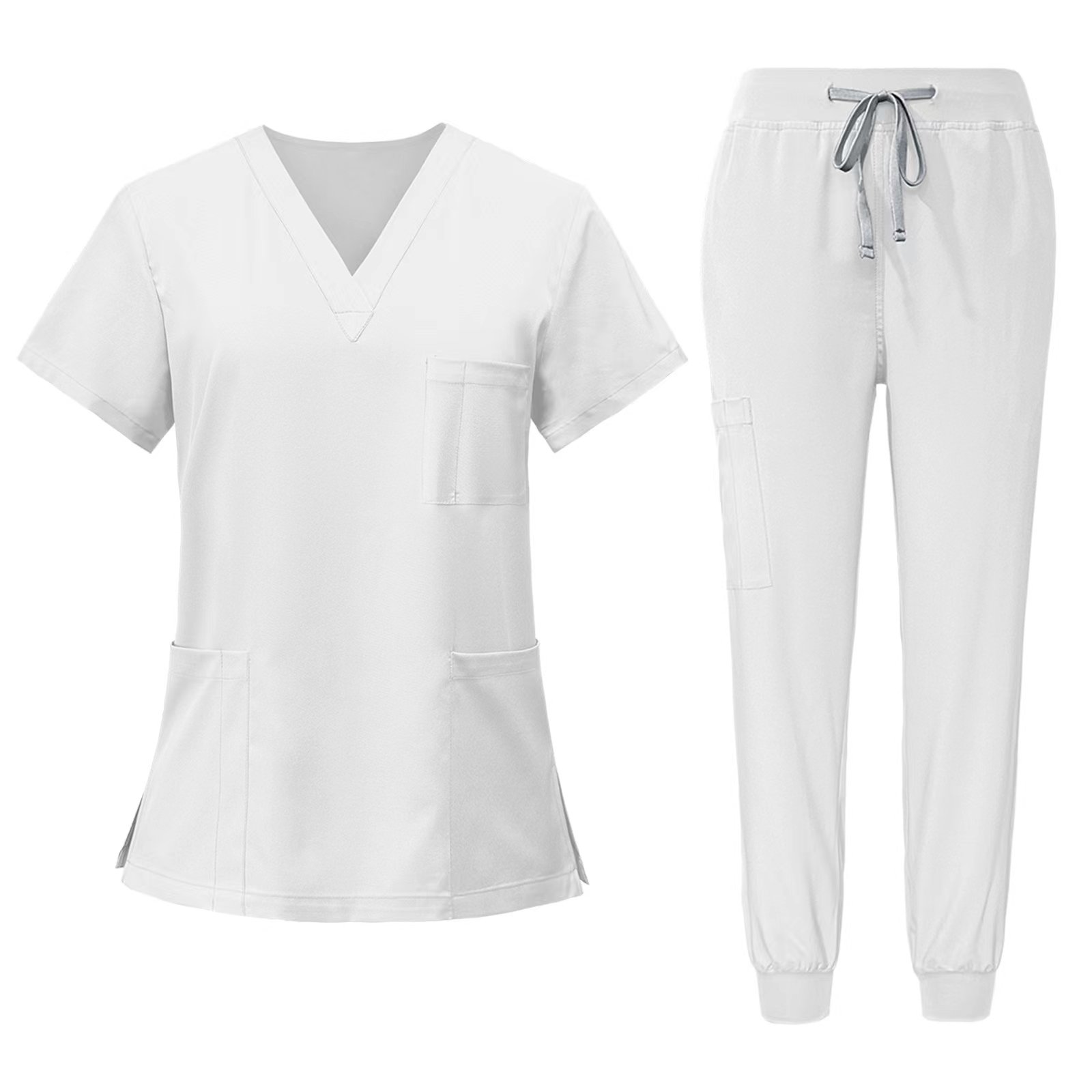 Classic V-Neck Top & Jogger Scrub Pants Set – Available in Multiple Colors - Image 5