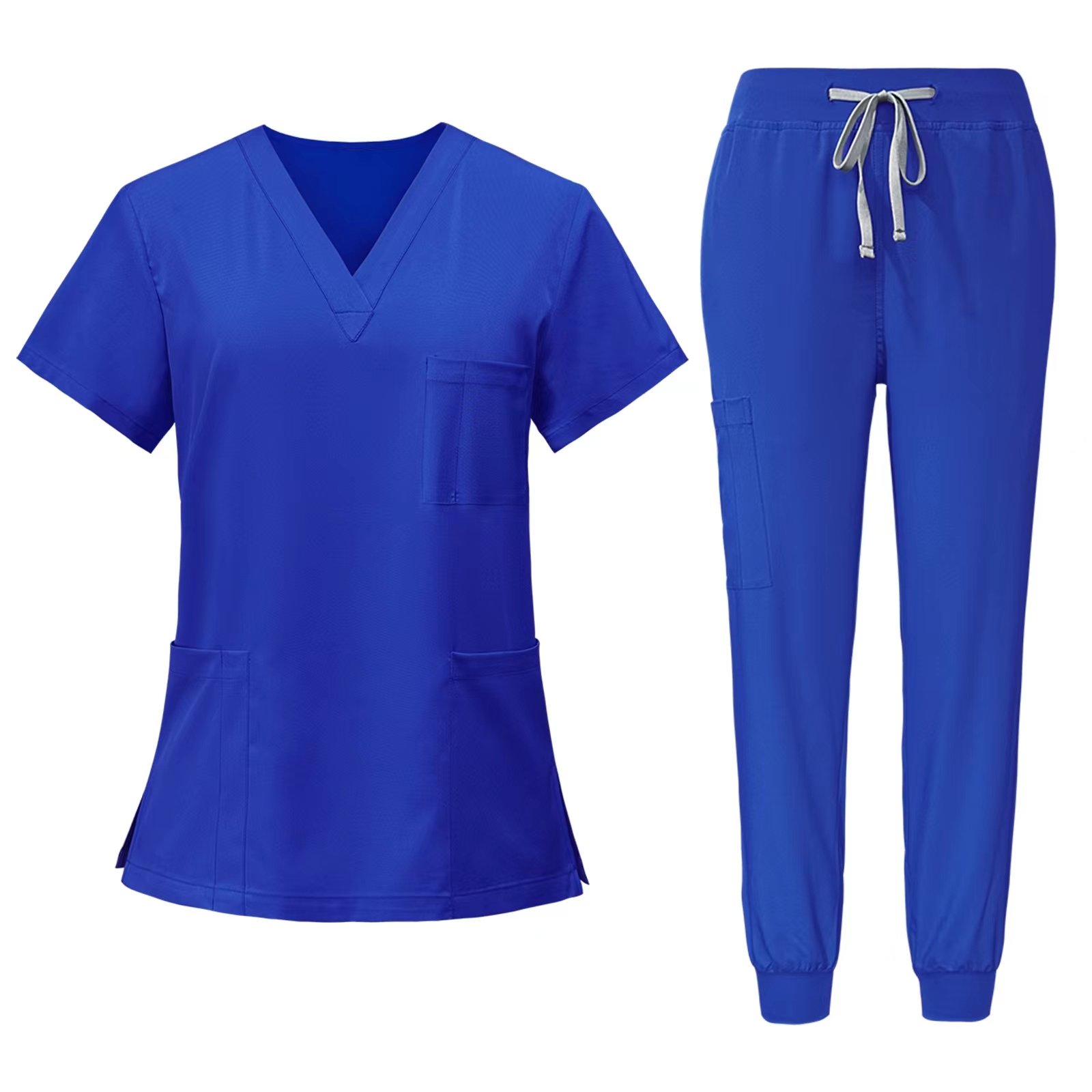 Classic V-Neck Top & Jogger Scrub Pants Set – Available in Multiple Colors - Image 6
