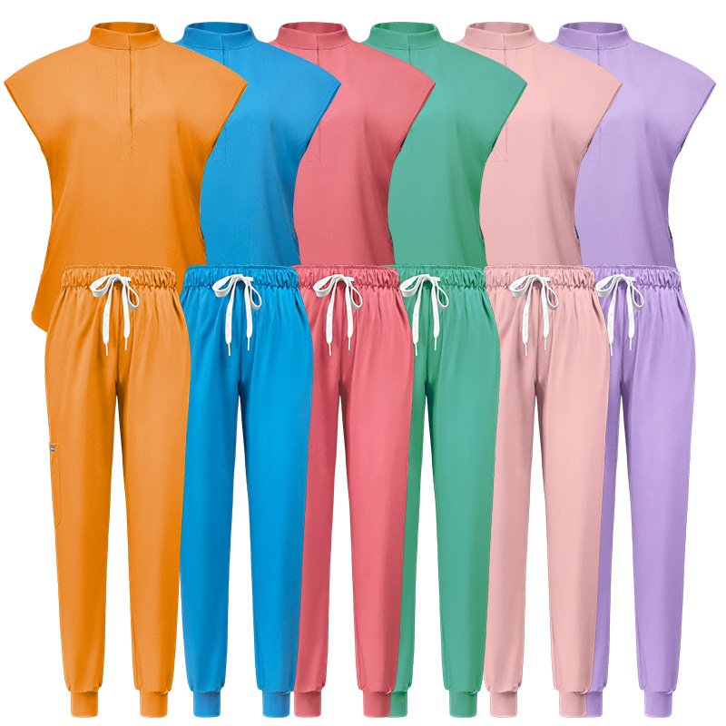 Medical Scrub Set – Classic Top with Elastic Waist Jogger Pants