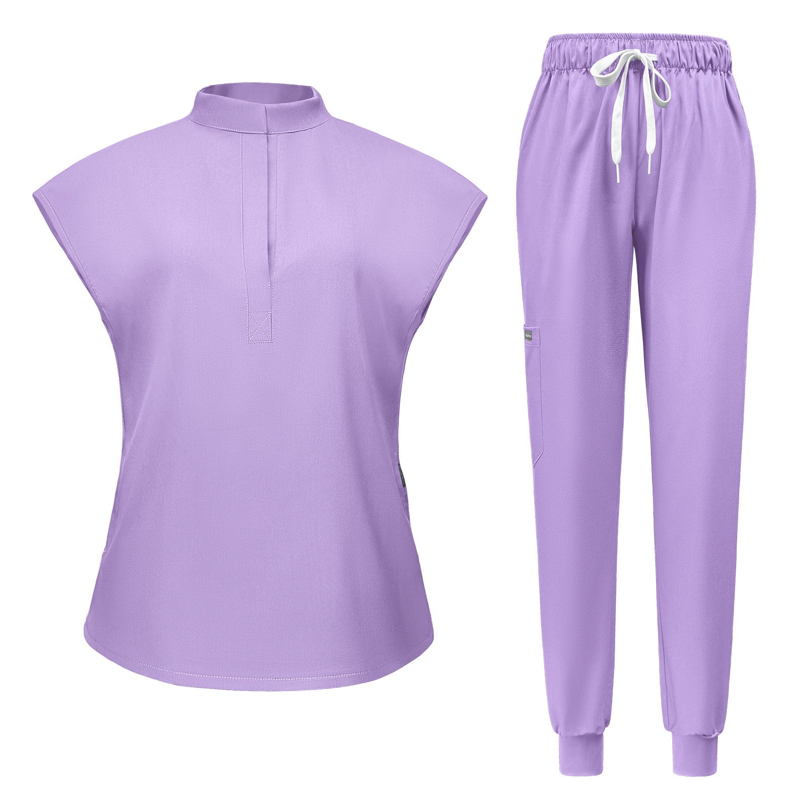 Medical Scrub Set – Classic Top with Elastic Waist Jogger Pants - Image 4