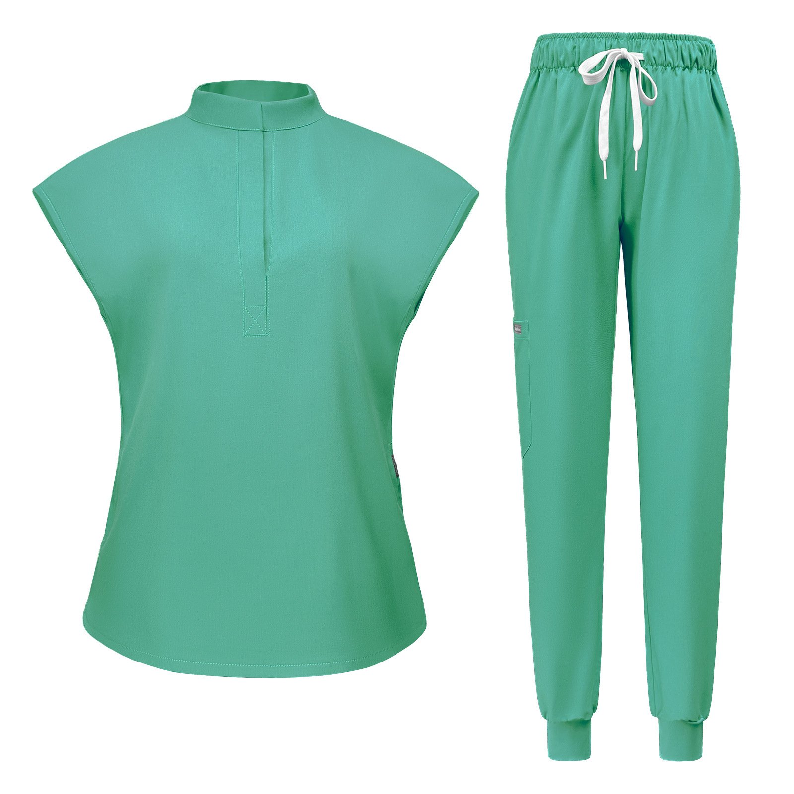 Medical Scrub Set – Classic Top with Elastic Waist Jogger Pants - Image 6