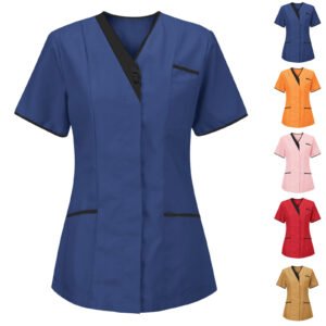 Elegant Multi-Color Medical Scrub Top
