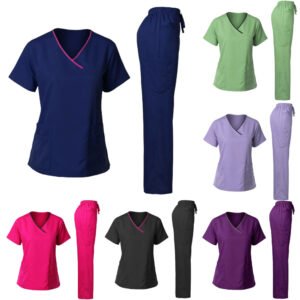 Women's Medical Scrub Set (Top + Pants) - Multi Colors