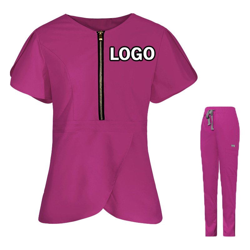 Elegant Women’s Zip-Front Work Set – Top & Pants - Image 3