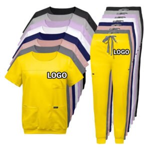 Multi-Color Casual Medical Set – Top & Multi-Pocket Pants