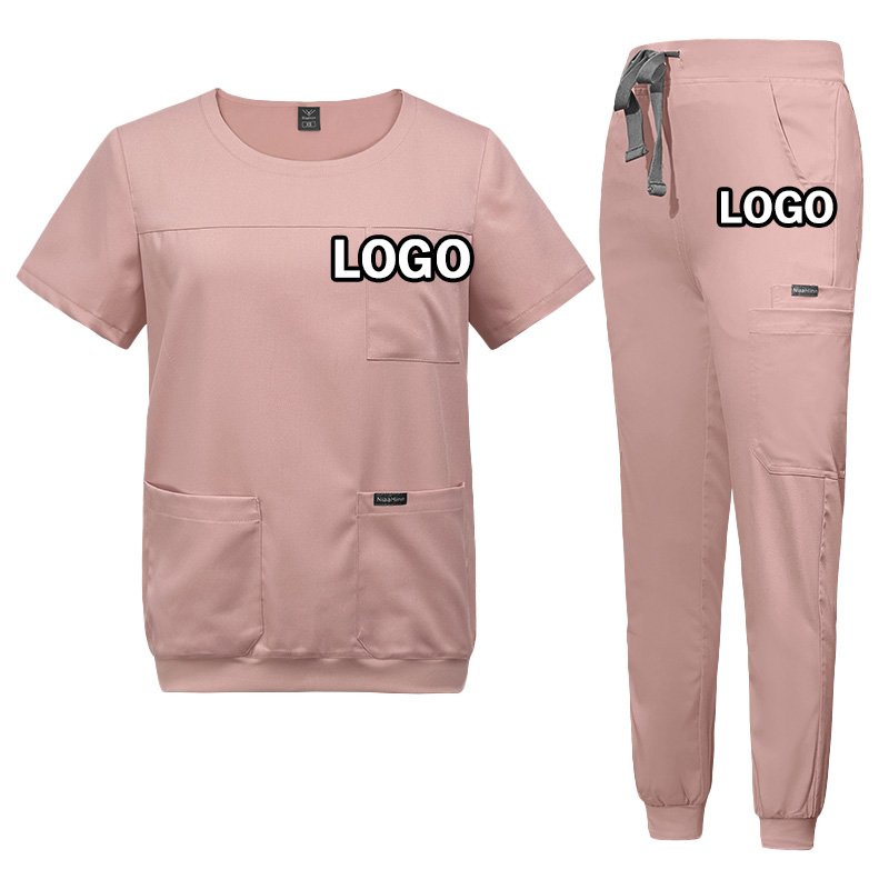 Multi-Color Casual Medical Set – Top & Multi-Pocket Pants - Image 3