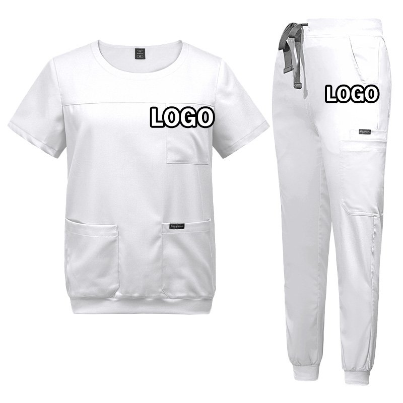 Multi-Color Casual Medical Set – Top & Multi-Pocket Pants - Image 4