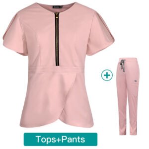 Elegant Medical Scrub Set (Top + Pants)