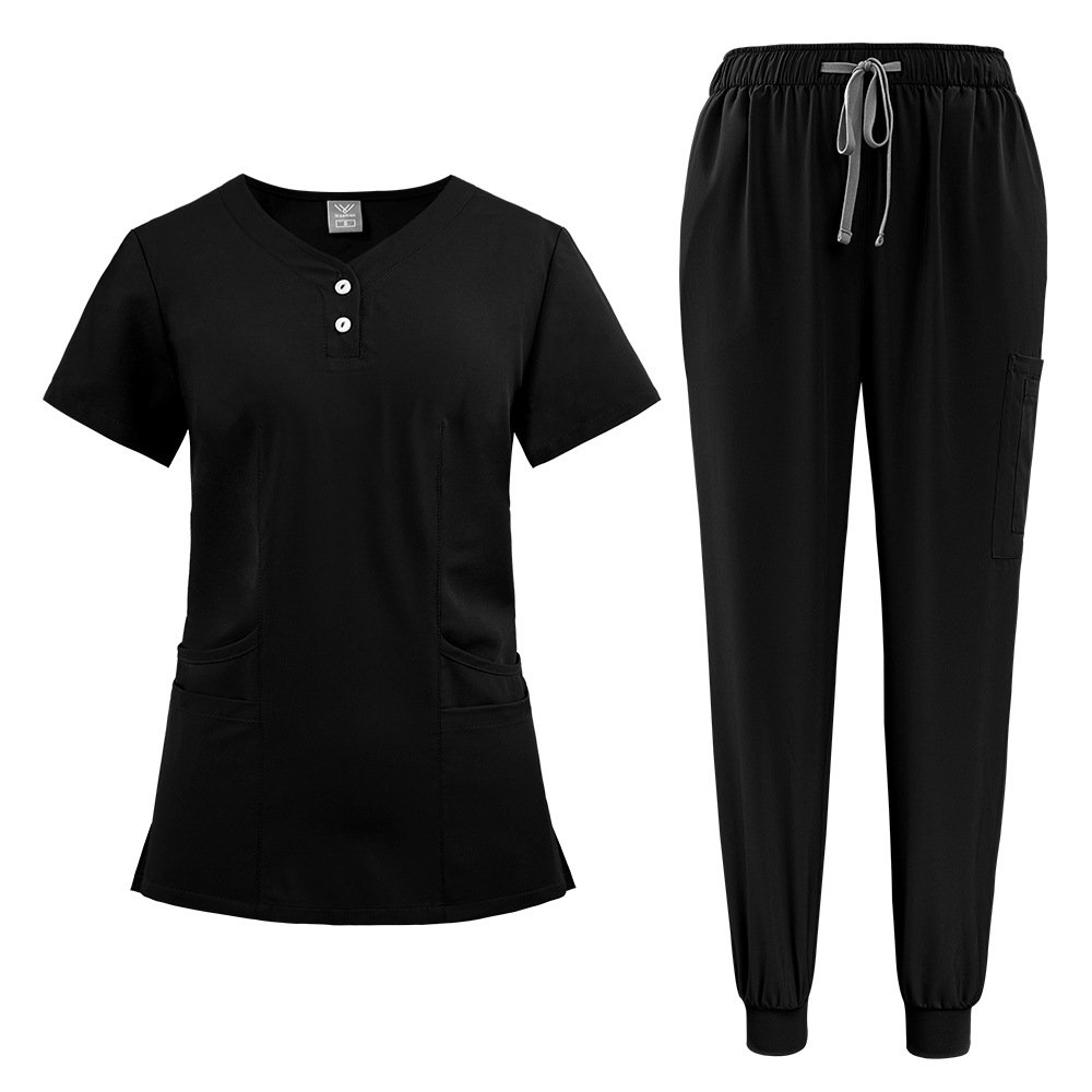 Button-Front Medical Scrub Set – Vibrant Colors & Modern Jogger Style - Image 4