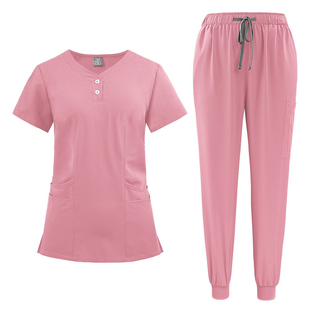 Button-Front Medical Scrub Set – Vibrant Colors & Modern Jogger Style - Image 6